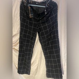 Tartan Plaid Wide Leg Pants